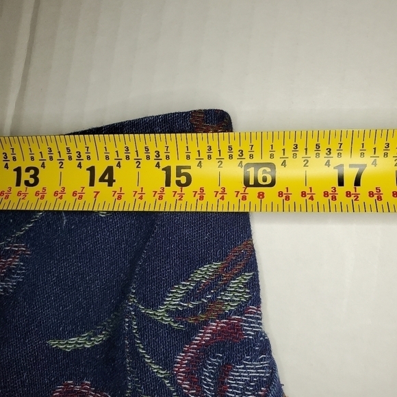 Urban Outfitters High Waisted Denim Floral Mini Skirt L - Picture 8 of 10